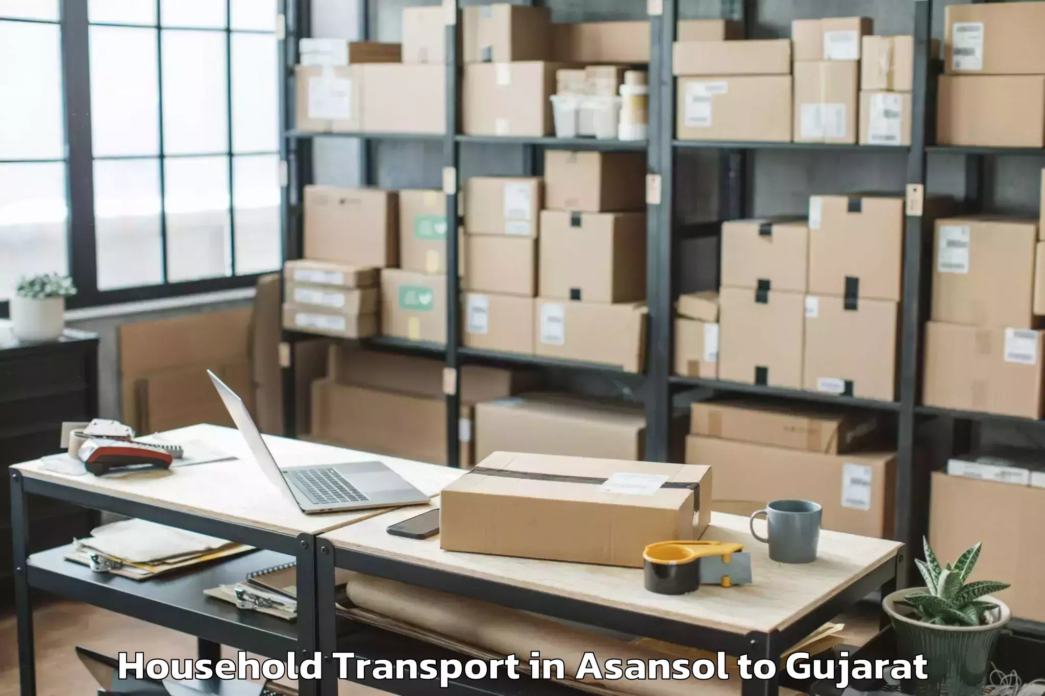 Hassle-Free Asansol to Bardoli Household Transport